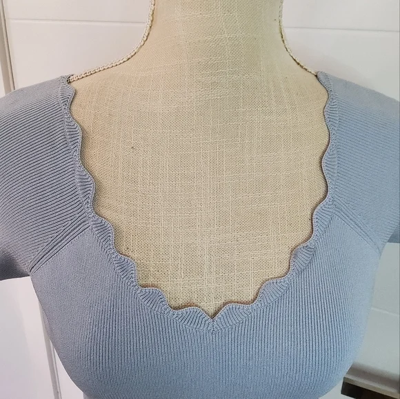 Sandro Meissa Fit Flare Knit Mini Dress Size 38 - Picture 6 of 16